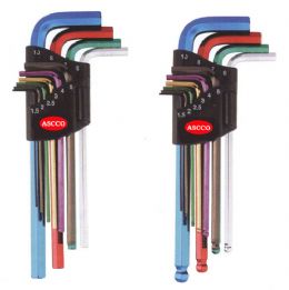 9PCS HEX KEY WRENCH WITH COLORFUL